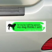 Dogismの"所有者の祈りの言葉"の緑 バンパーステッカー (車上)