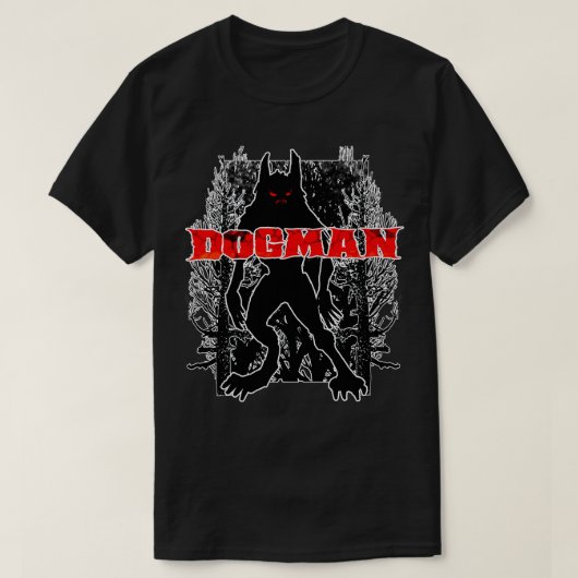 Dogman Americas Werewolf Dark Cryptid Monster Tシャツ (デザイン正面)