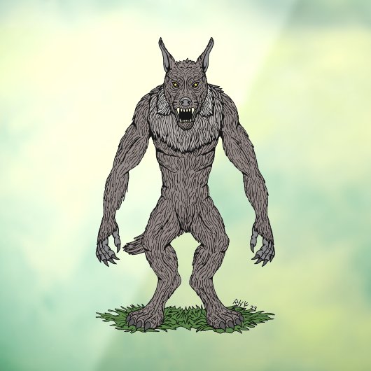 Dogman CryptidまたはWerwolf ウィンドウサイン (シート3)