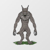 Dogman CryptidまたはWerwolf ウィンドウサイン (シート)