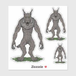 Dogman CryptidまたはWerwolf シール