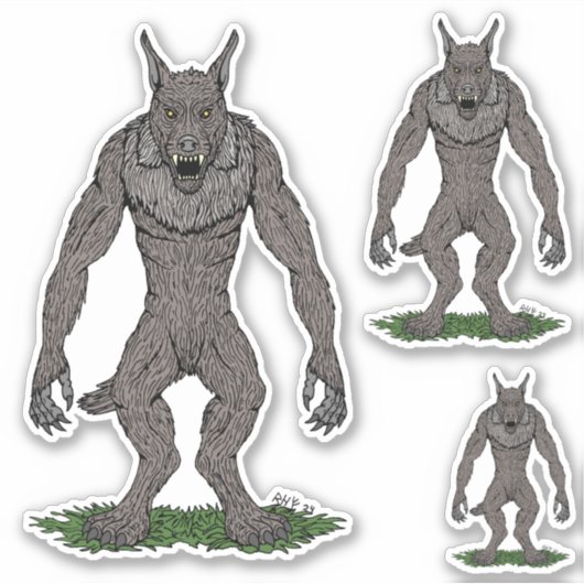 Dogman CryptidまたはWerwolf シール (正面)