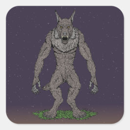 Dogman CryptidまたはWerwolf スクエアシール