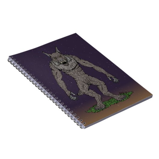 Dogman CryptidまたはWerwolf ノートブック (右側)