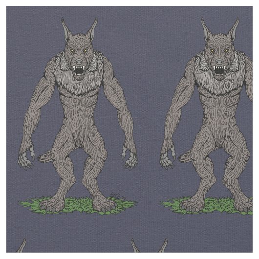 Dogman CryptidまたはWerwolf ファブリック (クローズアップ)