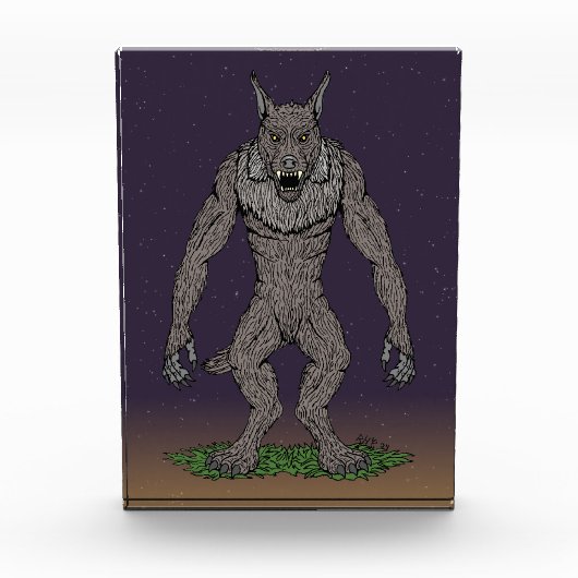 Dogman CryptidまたはWerwolf フォトブロック (正面)