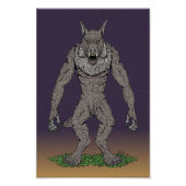 Dogman CryptidまたはWerwolf フォトプリント (正面)