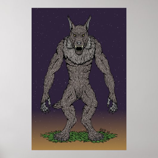 Dogman CryptidまたはWerwolf ポスター (正面)