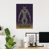 Dogman CryptidまたはWerwolf ポスター (ホームオフィス)