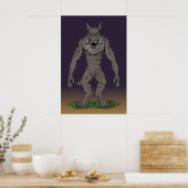 Dogman CryptidまたはWerwolf ポスター (キッチン)