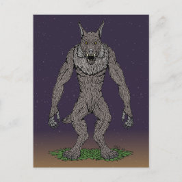 Dogman CryptidまたはWerwolf ポストカード