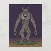 Dogman CryptidまたはWerwolf ポストカード (正面)