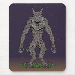 Dogman CryptidまたはWerwolf マウスパッド