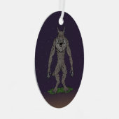 Dogman CryptidまたはWerwolf メタルオーナメント (正面右)