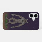 Dogman CryptidまたはWerwolf iPhone 16ケース (裏面横)