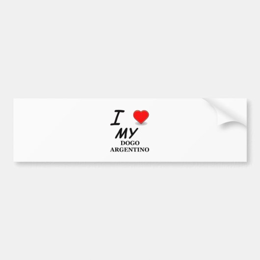 dogoのargentino バンパーステッカー (正面)