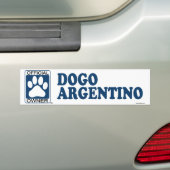 Dogo Argentinoの青 バンパーステッカー (車上)