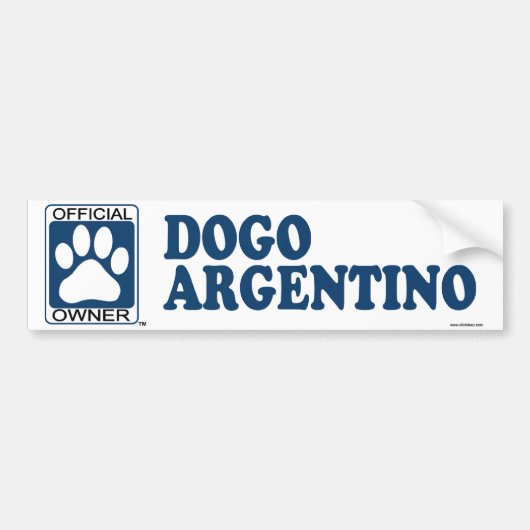 Dogo Argentinoの青 バンパーステッカー (正面)
