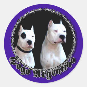 Dogo Argentinoスタンプ ラウンドシール