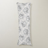 Dogo Argentino絵を描のマスティフオリジナルドッグアート ボディピロー (正面縦)