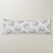 Dogo Argentino絵を描のマスティフオリジナルドッグアート ボディピロー (正面)