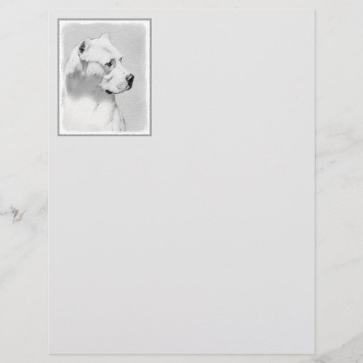 Dogo Argentino絵画's - Dogo Dog Art (正面)