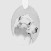 Dogo Argentino絵画's - Dogo Dog Art オーナメント (正面)