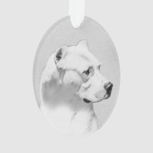 Dogo Argentino絵画's - Dogo Dog Art オーナメント (裏面)