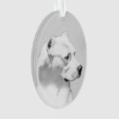 Dogo Argentino絵画's - Dogo Dog Art オーナメント (正面)