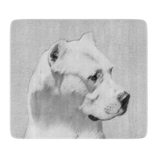 Dogo Argentino絵画's - Dogo Dog Art カッティングボード (正面)