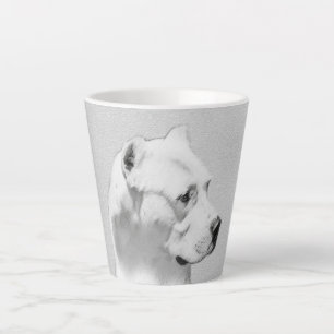 Dogo Argentino絵画's - Dogo Dog Art カフェラテマグ