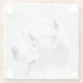Dogo Argentino絵画's - Dogo Dog Art ガラスコースター (裏面)