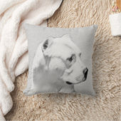 Dogo Argentino絵画's - Dogo Dog Art クッション (ブランケット)