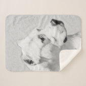 Dogo Argentino絵画's - Dogo Dog Art シェルパブランケット (正面(横))