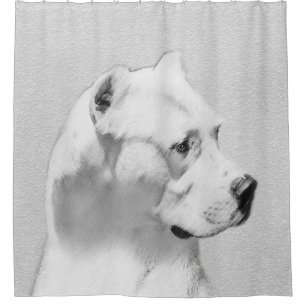 Dogo Argentino絵画's - Dogo Dog Art シャワーカーテン