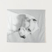 Dogo Argentino絵画's - Dogo Dog Art タペストリー (正面(横))