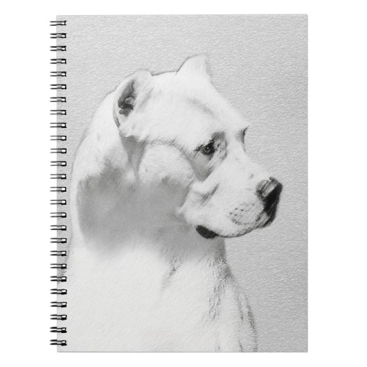 Dogo Argentino絵画's - Dogo Dog Art ノートブック (正面)