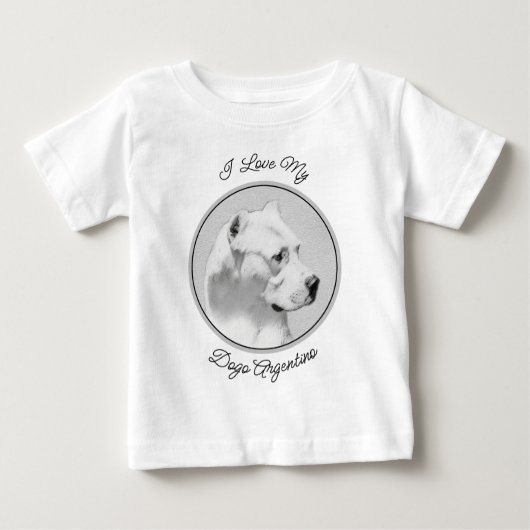 Dogo Argentino絵画's - Dogo Dog Art ベビーTシャツ (正面)