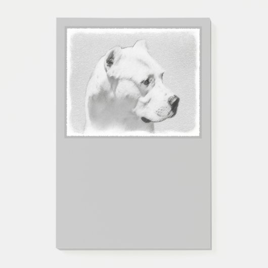 Dogo Argentino絵画's - Dogo Dog Art ポストイット (正面)