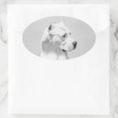 Dogo Argentino絵画's - Dogo Dog Art 楕円形シール (バッグ)