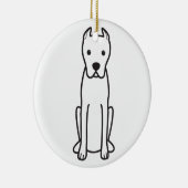 Dogo Argentino セラミックオーナメント (右)