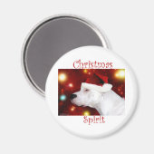Dogo Argentino Christmas Spirit – マグネット (正面/裏面)