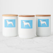 Dogo argentino dog cartoon illustration  フードラベル (ボトル)