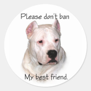 Dogo BSL – 私の友人ステッカーを禁止しな最高のい。 ラウンドシール