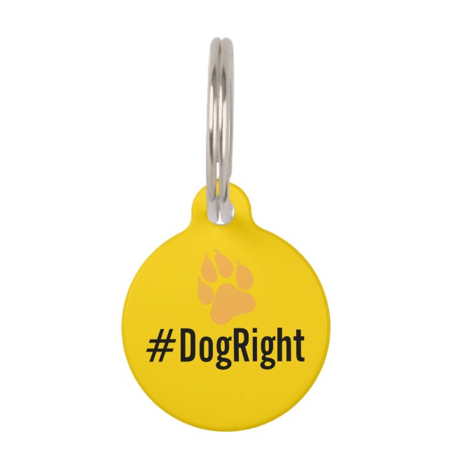 #DogRight MAGA編集可能おもしろいラベルDIY犬ラベル ペット　ネームタグ (正面)