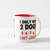 DOGS - 私を判断しないで！ ツートーンマグカップ (正面右)