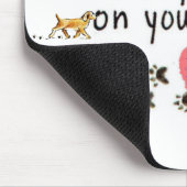 Dogs 離れ Pawprints on ourハート/name Mouse P マウスパッド (コーナー)