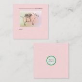 Dogs 6.4 x 6.4 cmフラットノートカードでの引越し ノートカード (正面/裏面)