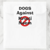 Dogs Against Kristi Noem Sticker スクエアシール (バッグ)
