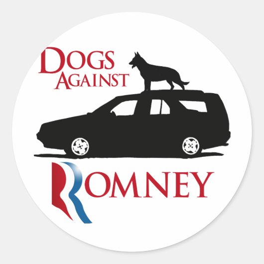 Dogs Against Romney -.png ラウンドシール (正面)